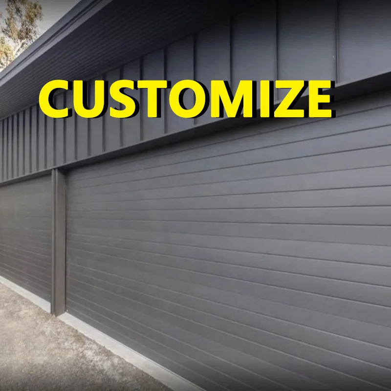 Any Size Custom Maintenance Free Aluminum Electric Garage Door Corrosion Rust Fade Proof Silent Run Wind Pressure Resist Long