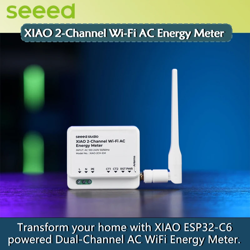 

Seeed XIAO 2-Channel Wi-Fi AC Energy Meter Bundle Kit Non-invasive AC Current Transformer 100A-50mA Home Assistant Integration