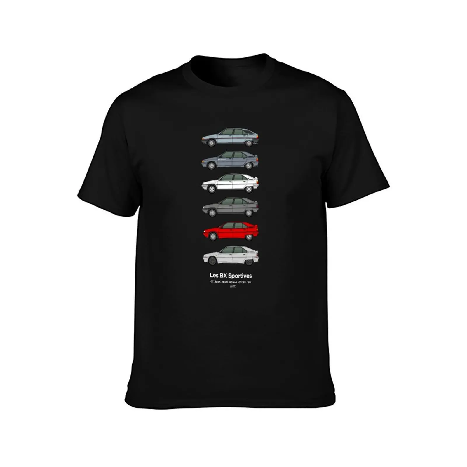 Citr.oen BX Les Sportive Classic Car Collection Artwork T-Shirt cotton tshirt 100% anime tshirt T-Shirt