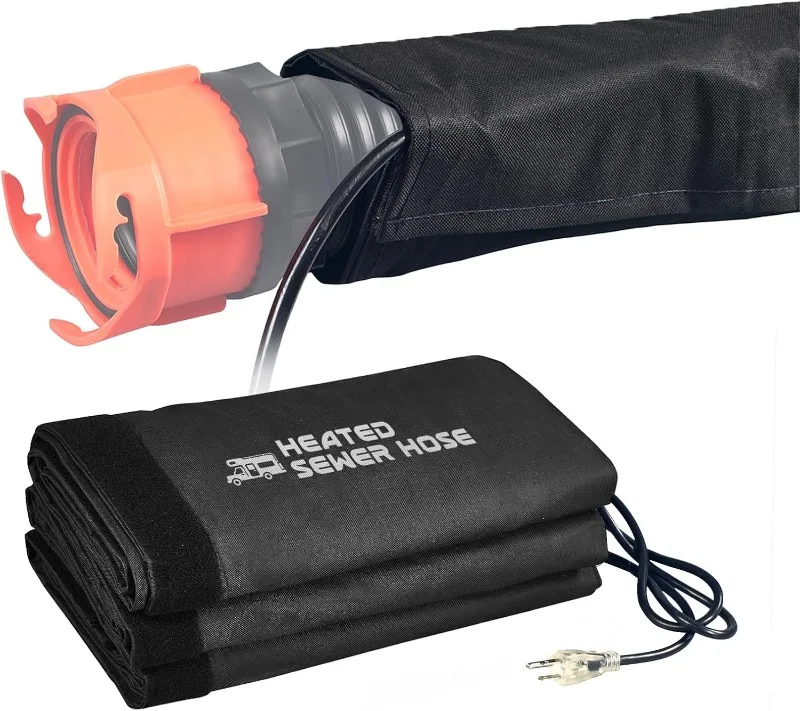 غطاء خرطوم الصرف الصحي الساخن 20FT RV لتجنب التجميد عند -20 ° F RV خرطوم تفريغ النفايات/المجاري الساخن Rv