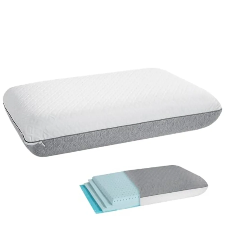 

Firm Adjustable Thin Memory Foam Pillow-16 Heights from 0.75 to 4.5in, Cooling Cervical Pillow for Neck Pain Relief, CertiPUR-U