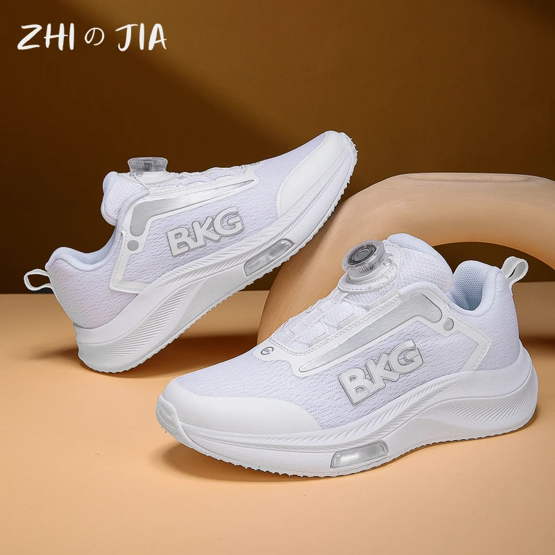 Boys and Girls Mesh Breathable Sneakers Children's Autumn New Rotating Buckle Sneakers Outdoor Lightweight Running Shoes