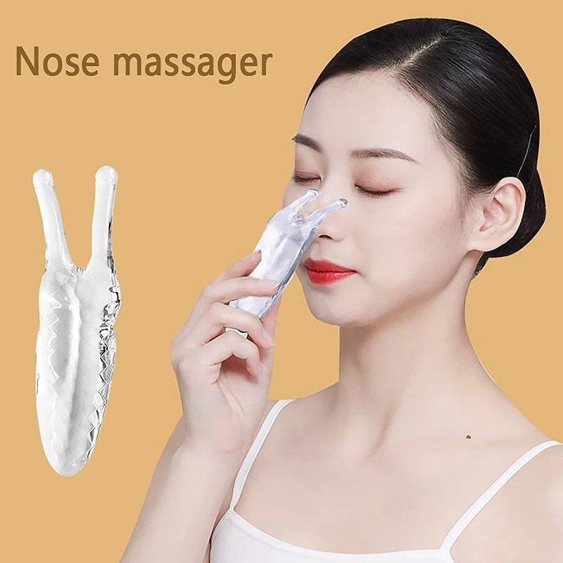 

Transparent White Nose Massager Eyes Facial Resin Guasha Tool Promote Blood Circulation Massage Tool Nose Shaper Natural