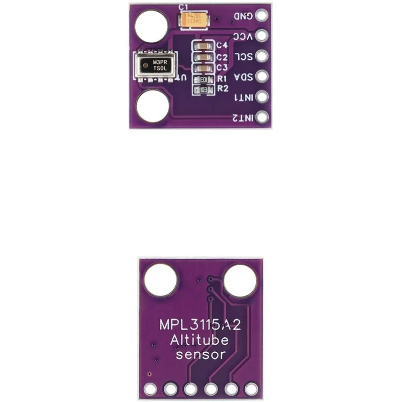 B50B MPL3115A2 Barometric Pressure Altitude Temperature Sensor Module, MCU-3115 Intelligent Sensor Purple Board
