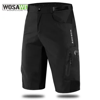 WOSAWE 여름 사이클링 Mtb 다운힐 바지, 방수 통기성 남성 반바지, 자전거 의류, 로드 바이크, 오토바이 카고 하의 