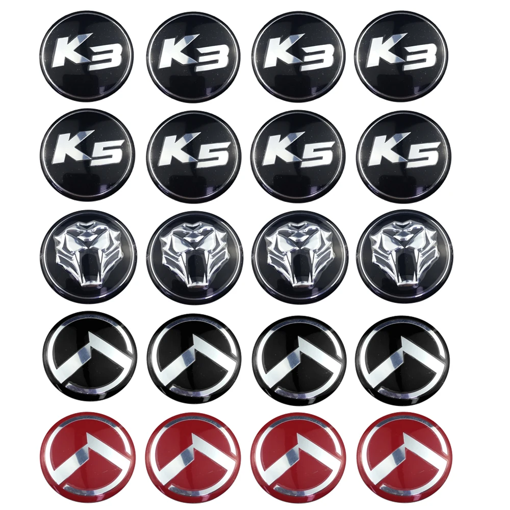 56mm Car Wheel Hubcap Sticker for KIA K3 K5 K2 KX1 Pregio Sportage Sedona Niro Rio Forte Cerato Auto Tire Center Decals Cover