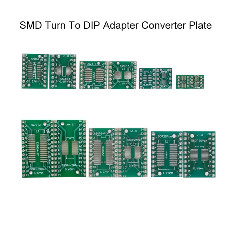30PCS PCB Board Kit SOP24 SOP8 SOP14 SOP16 SOP20 SOP28 SMD Turn To DIP Adapter Converter Plate SOP 8 14 16 20 24 28 Ibuw