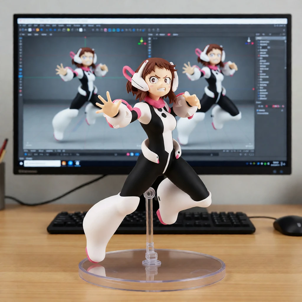 

In Stock BANDAI Banpresto Original My Hero Academia Ochaco Uraraka Action Figure Figurine Ornament Holiday Gift