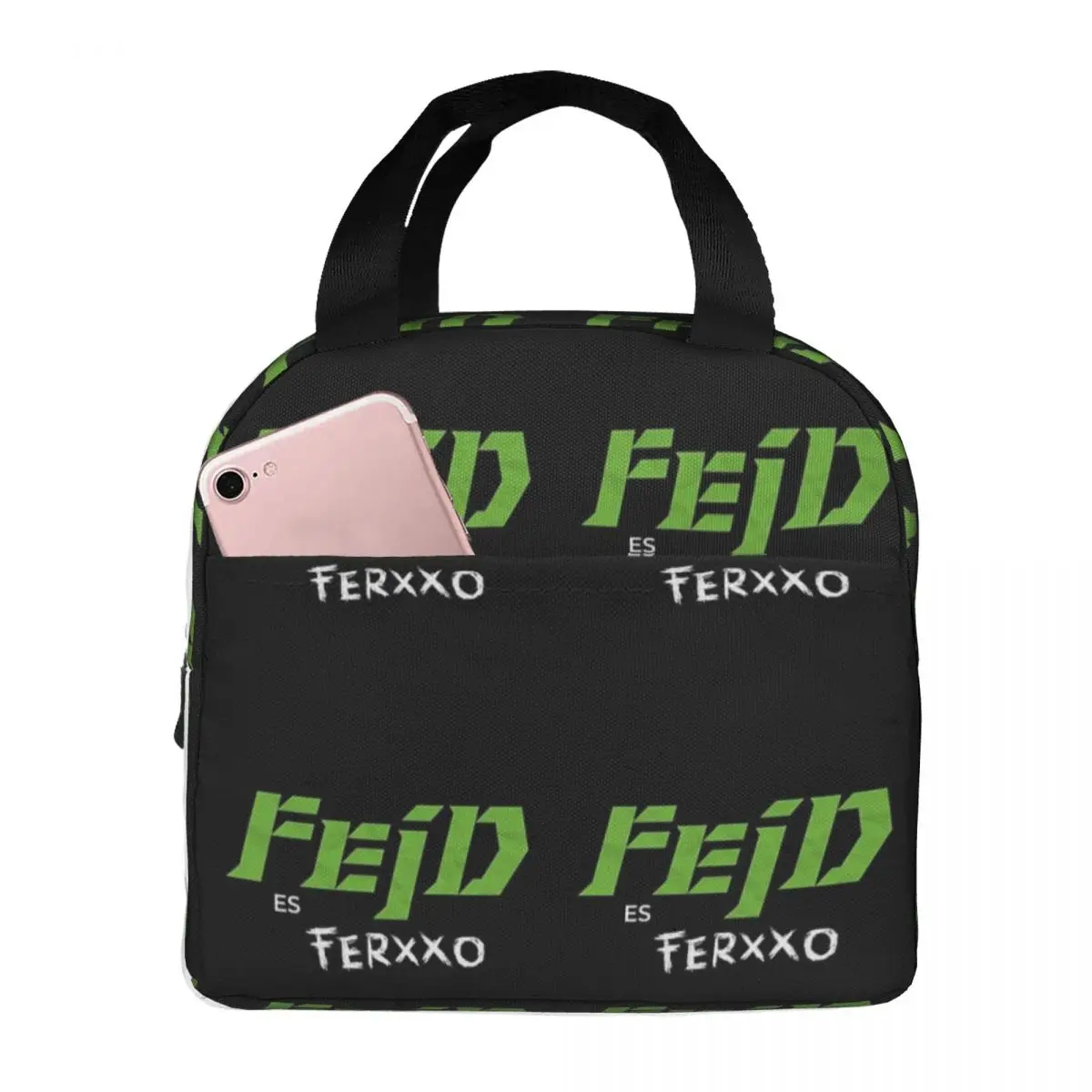 Feid Ferxxo Classic Lunch Bags Insulated Bento Box Waterproof Lunch Tote Picnic Bags Cooler Thermal Bag for Woman Girl Work