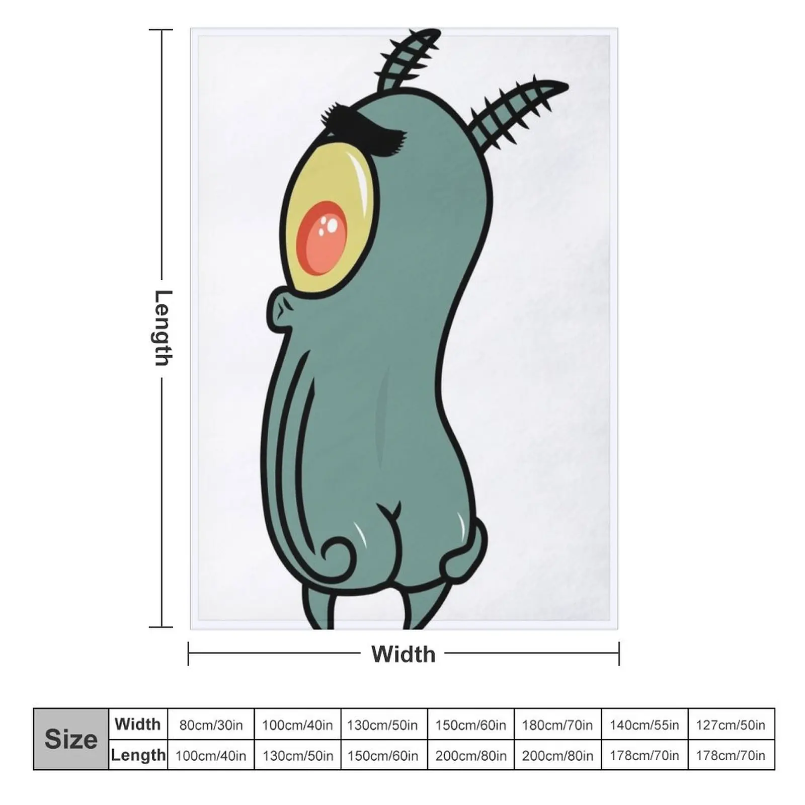 Big Booty Plankton Throw Blanket Beach decorative Nap Decorative Throw Blankets