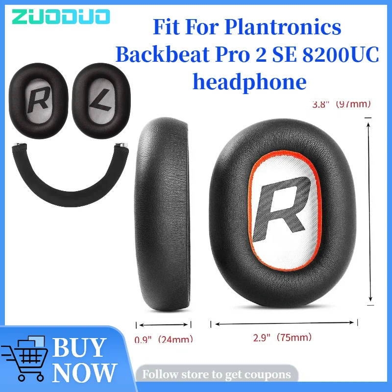 Replacement Ear Pads Cushion for Plantronics Backbeat Pro 2 SE 8200UC Headphones Earpads/Ear Cushions Repair Parts Earmuffs