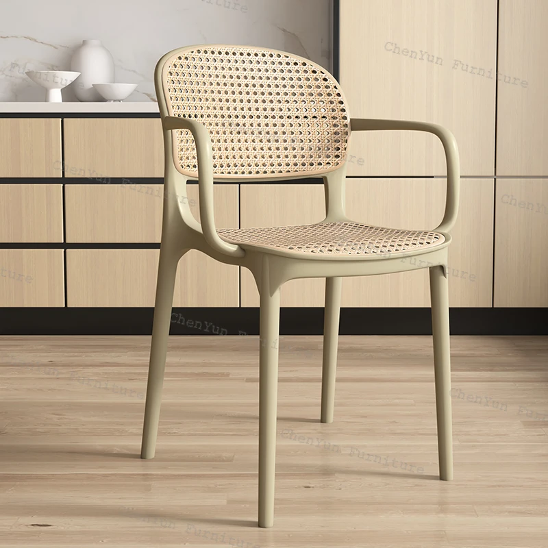 

Plastic Armchair Dining Chairs Living Room Nordic Restaurant Designer Dining Chairs Luxury Sillas De Comedor Home Furniture