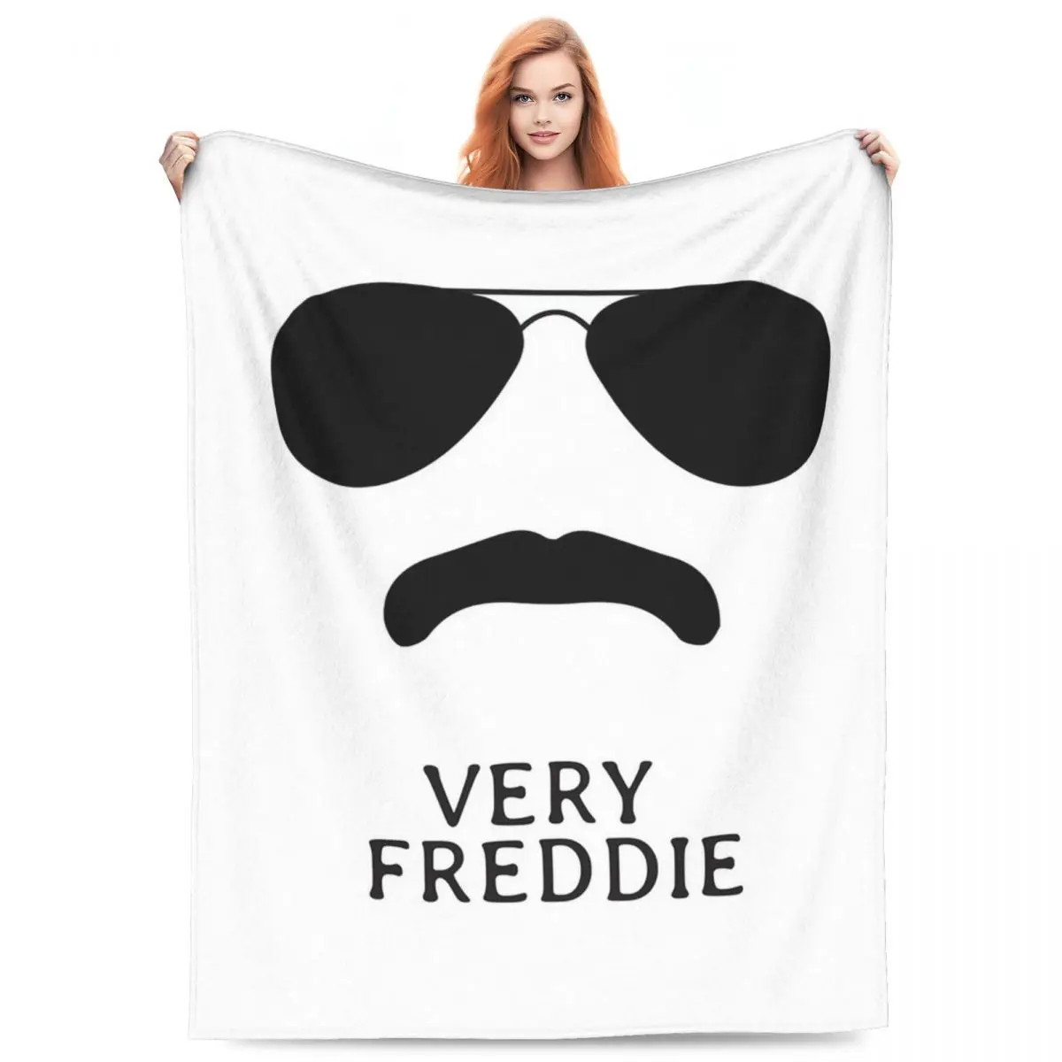 Freddie Mercury Attitude Blankets Flannel Sofa Throw Blanket Super Soft for Couch Bedding Throws Bedspread Quilt