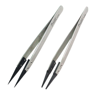 Proskit TZ-300A / TZ-300B Anti-static change head round tip tweezers plastic tweezers head carbon fiber tweezers