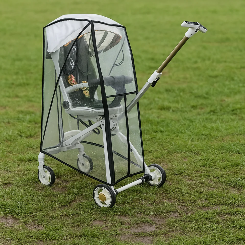 Transparent Baby Strollers Rainproof Cover Waterproof Travel Baby Pram Rain Cover Nobstructed View Windproof Pushchair Raincoat