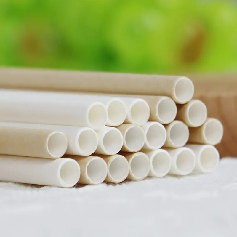 10*300mm Paper Straws 100pcs Mxed Colorful Cotton Swabs Food Decoration Dessert Drink Paper Straws for Dessert Coffee Restaurant