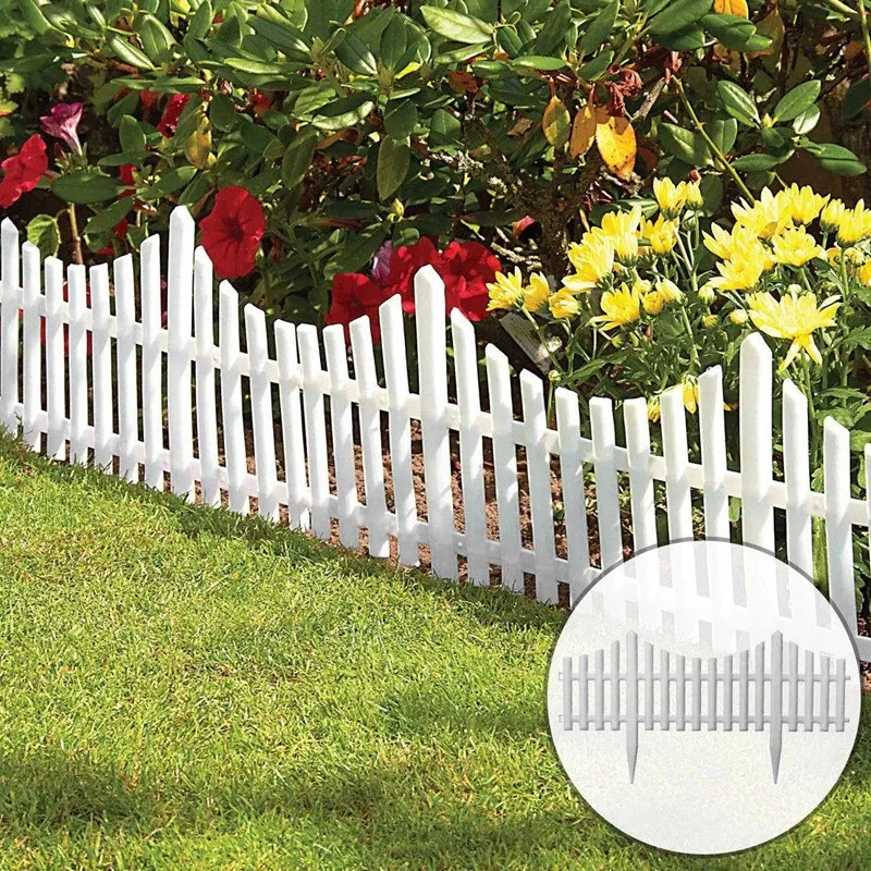 6Pcs Courtyard Indoor Or Outdoor Garden Fence Plastic Fence Kindergarten Flower Small Fence DIY Fence Decoration