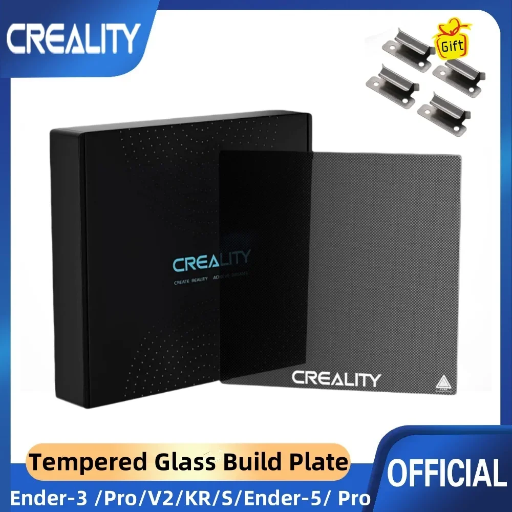 

Creality Ender 3 Glass Bed Upgraded 3D Printer Tempered Glass Plate Build Surface 235x235x4mm for Ender 3/Ender 3 Pro/Ender 3 V2