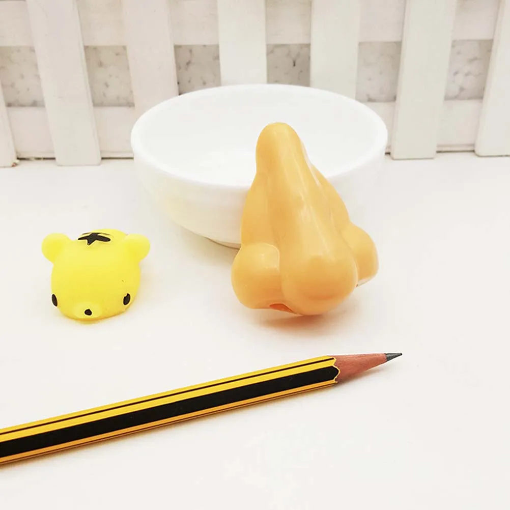 

4pcs Pencil Sharpener Cute Nose Shaped School Supplies Lightweight Children Students Desk Gift Ideas Creative Sharpeners