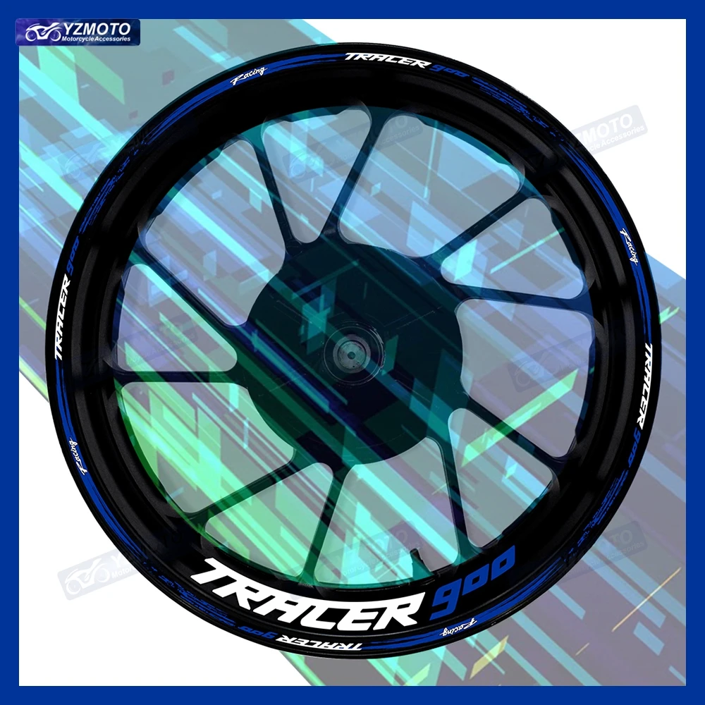 

For TRACER 900 Motorcycle 17 Inch Front Rear Wheel Sticker Racing Decal Reflective Waterproof Decorative Hub Stripe Rim Stickers