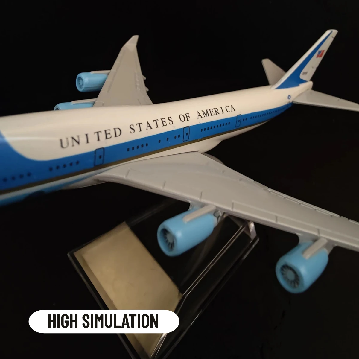 Scale 1:400 Metal Airplane Replica US Force One B747 Aircraft Boeing Model Aviation Collectible Diecast Miniature