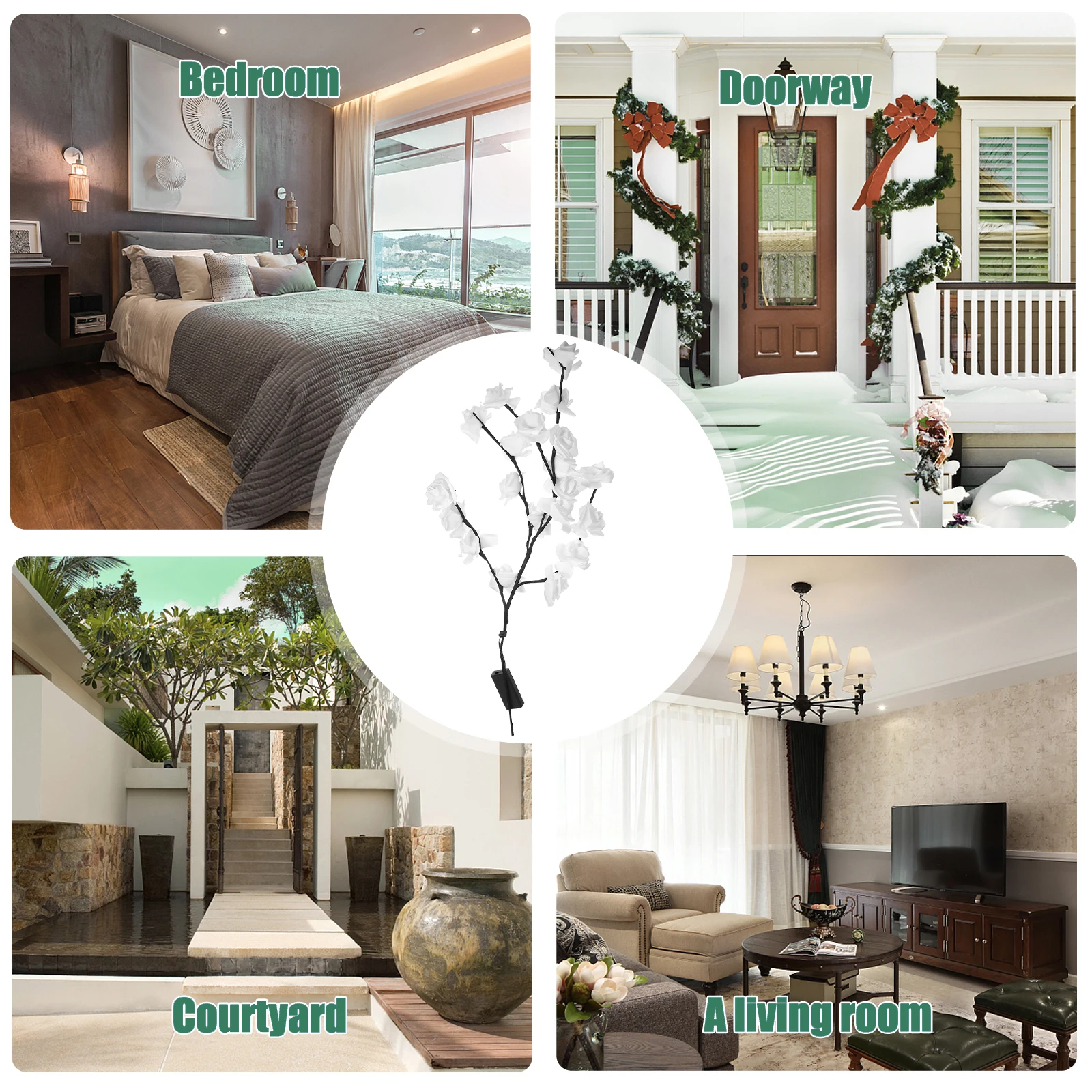 

1Pcs Decorative Rose Light LED Flower Lamp Fashionable Wedding Decoration Gift for Friends Festival Room Office Indoor Outdoor