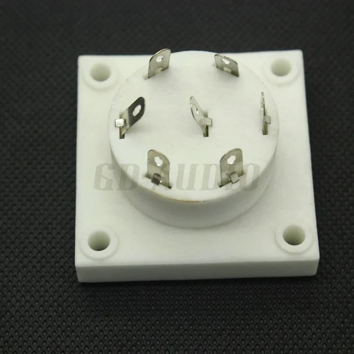 Ceramic Tube Socket 7Pin Tube Socket TUS-P7 Silver Foot For E2D C3B C3D Ec Ed E2B Tube Amplifier