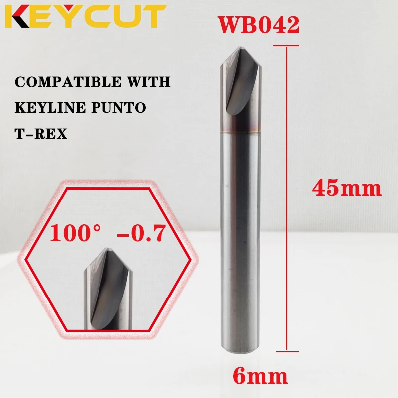 Keyline Key Machine Cutter Vervanging WB042 Sonde B042 in Carbide Compatibel met KEYLINE PUNTO KEYLINE T-REX Key Machine
