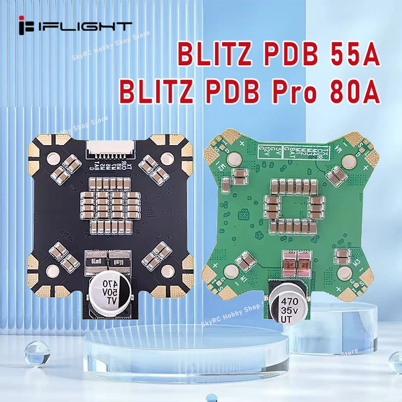 iFlight BLITZ PDB 55A/ BLITZ PDB Pro 80A 4-8S LIPO input Mini Power Hub Power Distribution Board Dual BEC For FPV Multicopter