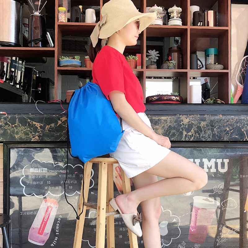 Drawstring Gym Bag - 번들 포켓 피트니스 백팩 드로스트링 쇼핑