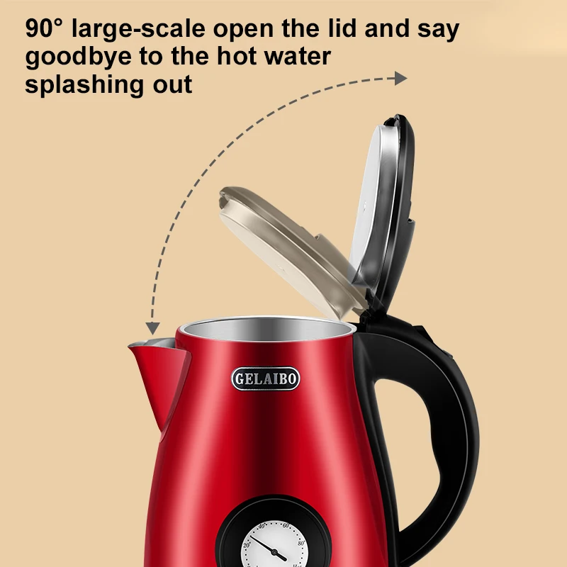 غلاية كهربائية من الزجاج الأزرق، منزلية رائعة، مقاومة لدرجات الحرارة العالية، غلاية متكاملة مضادة للحرق بطبقة مزدوجة