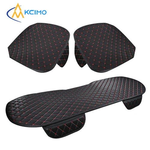 Funda de asiento de coche transpirable de algodón, cojín suave Universal para asiento de coche, Protector de asiento de coche para todas las estaciones, accesorios interiores para coche, 3 uds.