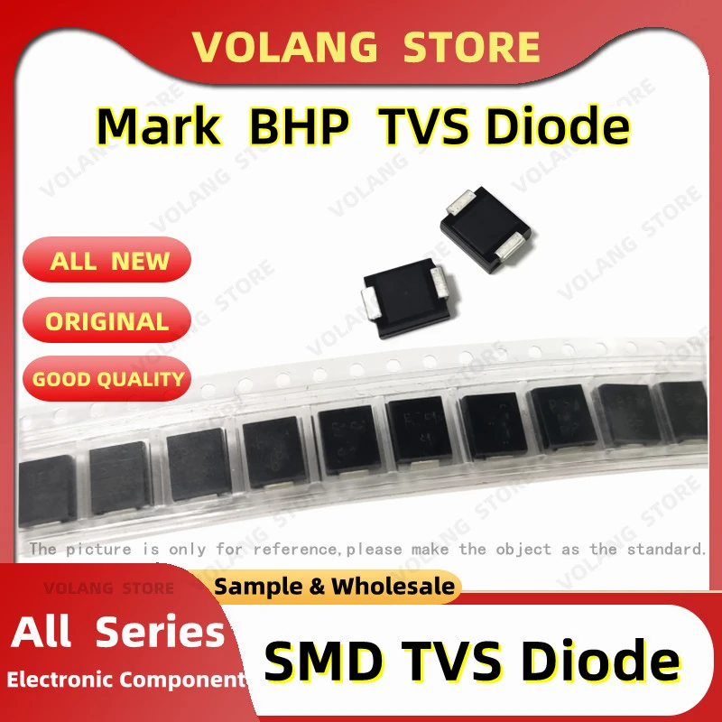 10Pcs/Lot SMD TVS Diode Mark BHP 259V 5.8A 1uA Length 7mm*6.5mm Width