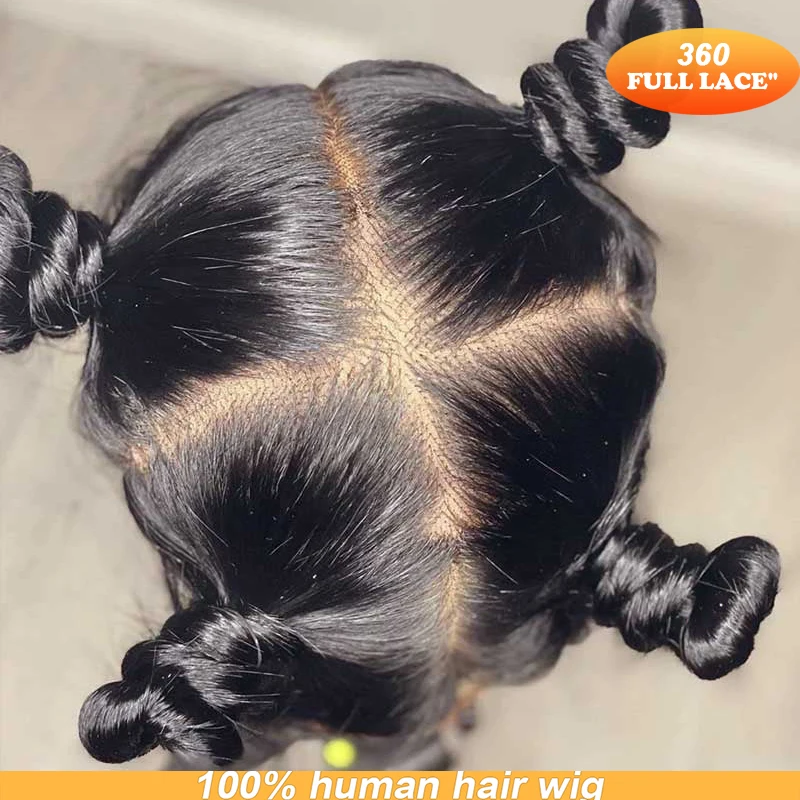 Parrucche piene del merletto 100% capelli umani 360 parrucche del merletto HD Parrucche diritte nere dei capelli umani Parrucca brasiliana dei capelli umani anteriori del merletto prepizzicate