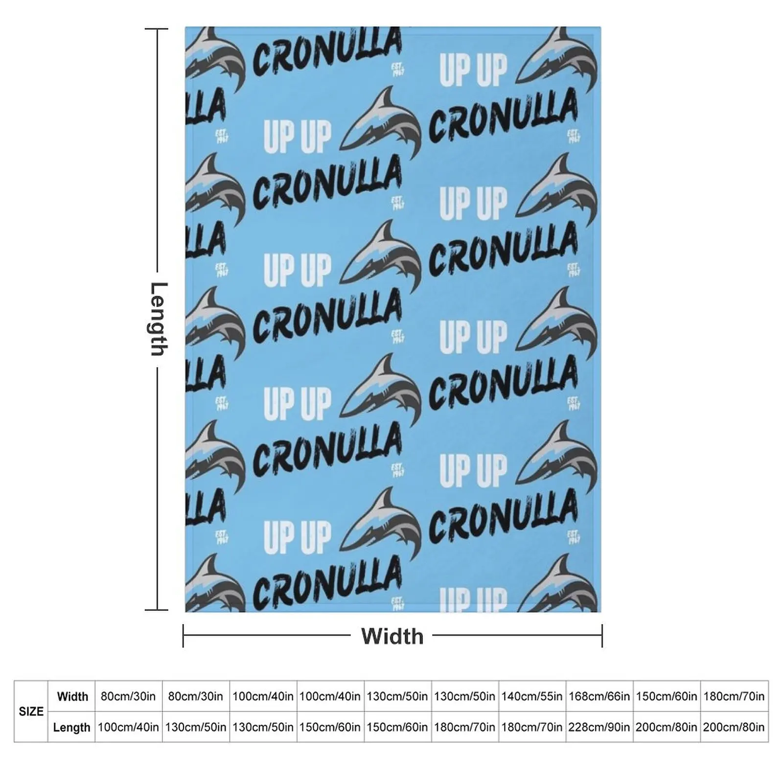 Up Up Cronulla Sharks Rugby League Throw Blanket For Baby Soft Hairy Baby Single warm winter Blankets