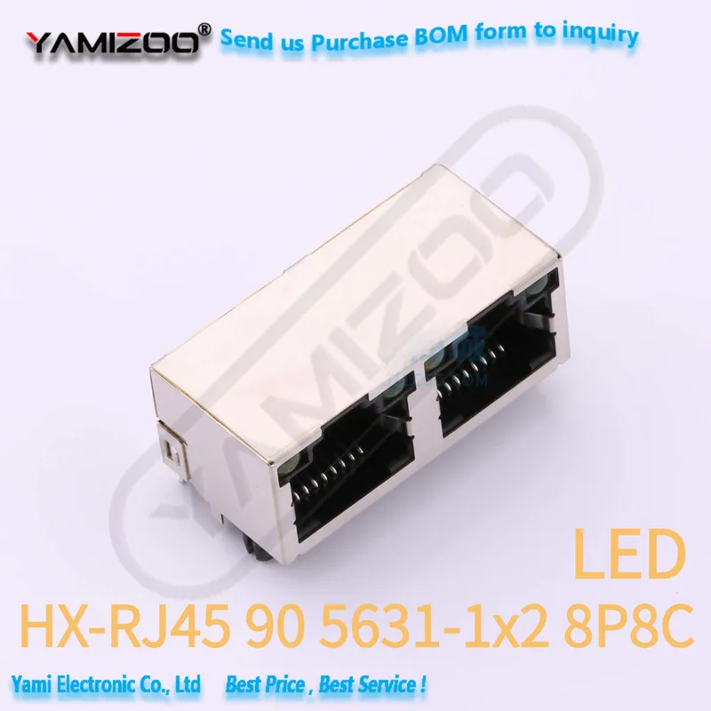 1 Stück HX-RJ45 90 5631-1x2 8P8C Ethernet-Stecker (RJ45 RJ11) Mit/Ohne LED Biegsamer Stecker – Detail 2