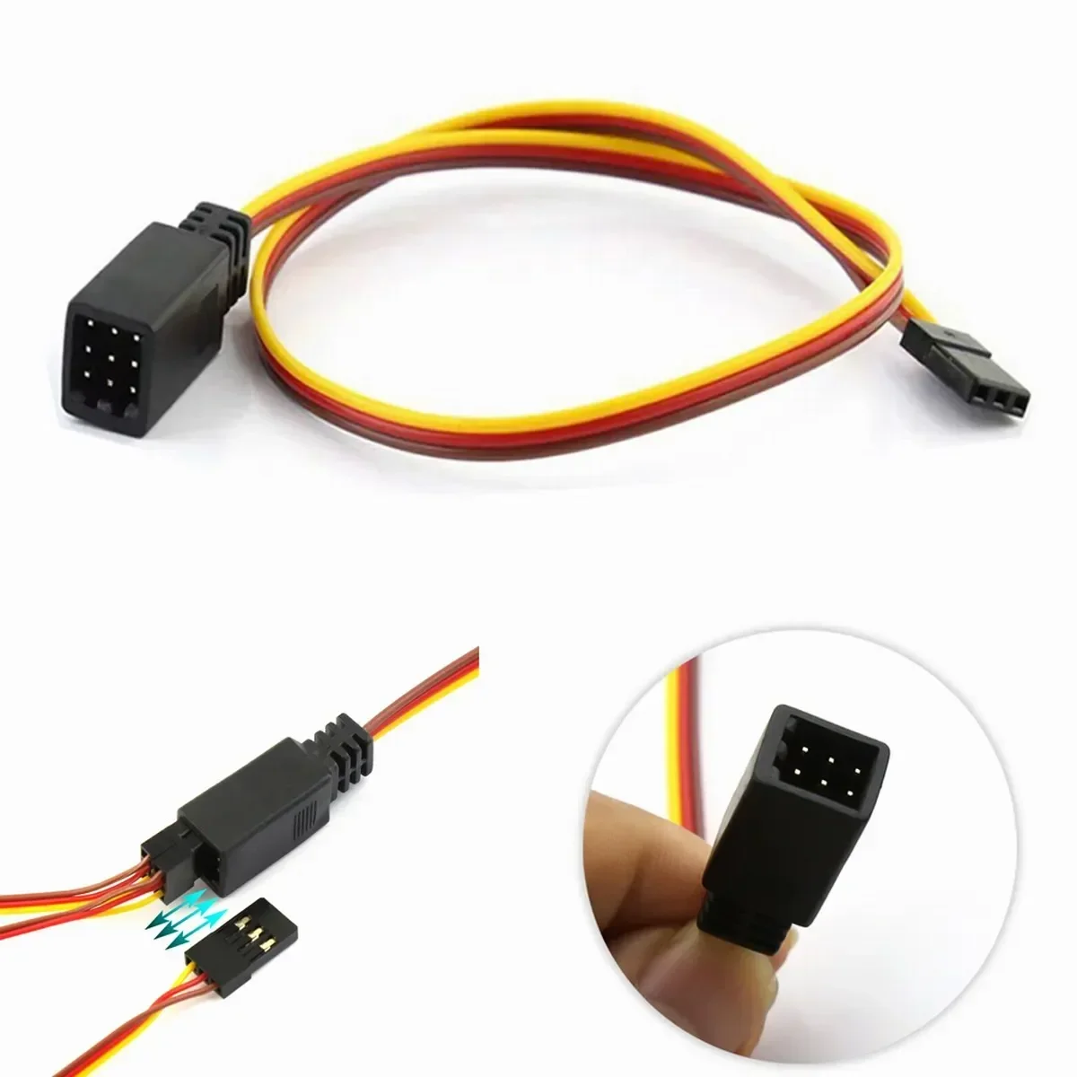 1to 2/3/4/5/6 Servo Y Extension Wire Cable 35cm Futaba JR Plug RC Connection Cord Cable Wire Lead for RC Quadcopter Car Drone