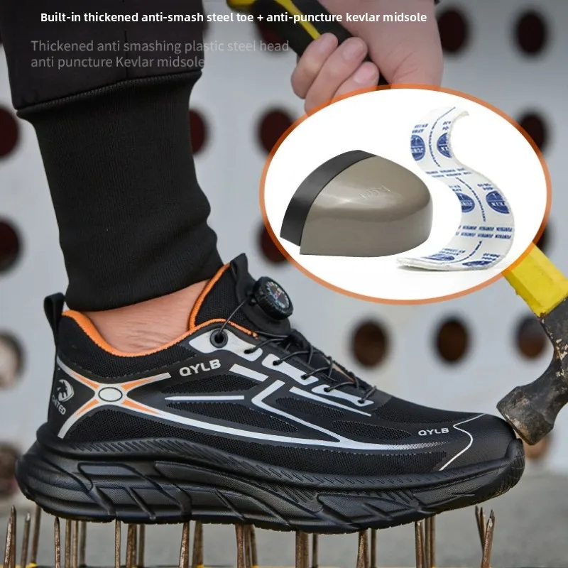 

Men's Safety Shoes Anti Smash and Anti Stab Work Shoes Men Indestructible Safety Boots Sports Safety Shoes TOutdoor Actical Boot