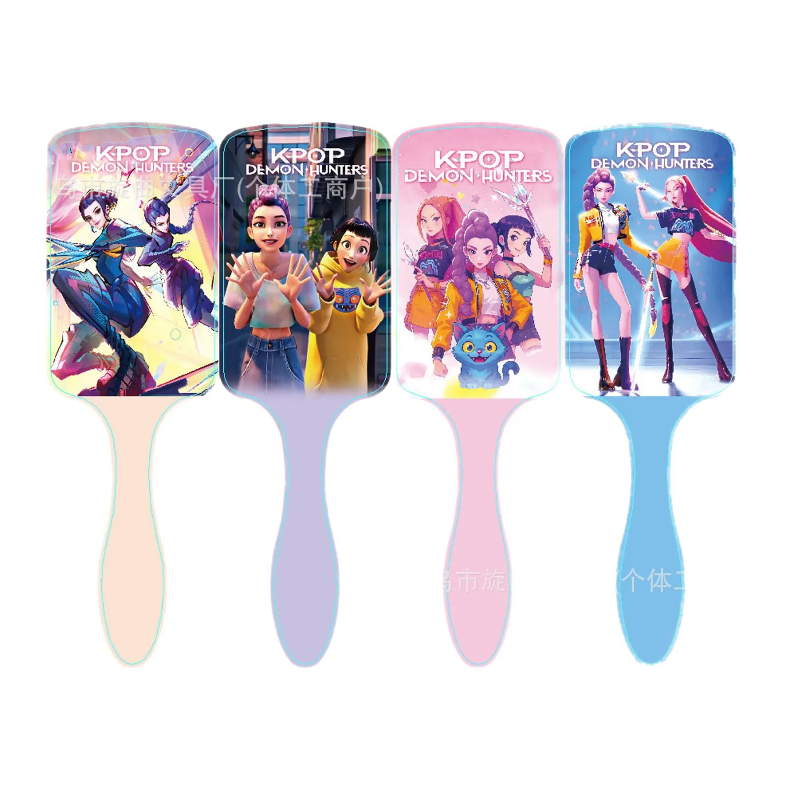 الكرتون Kpop شيطان الصيادين وسادة هوائية مشط أنيمي لطيف الأدوات المنزلية Kawaii تدليك مشط موضة امرأة القلب هدايا عيد #1