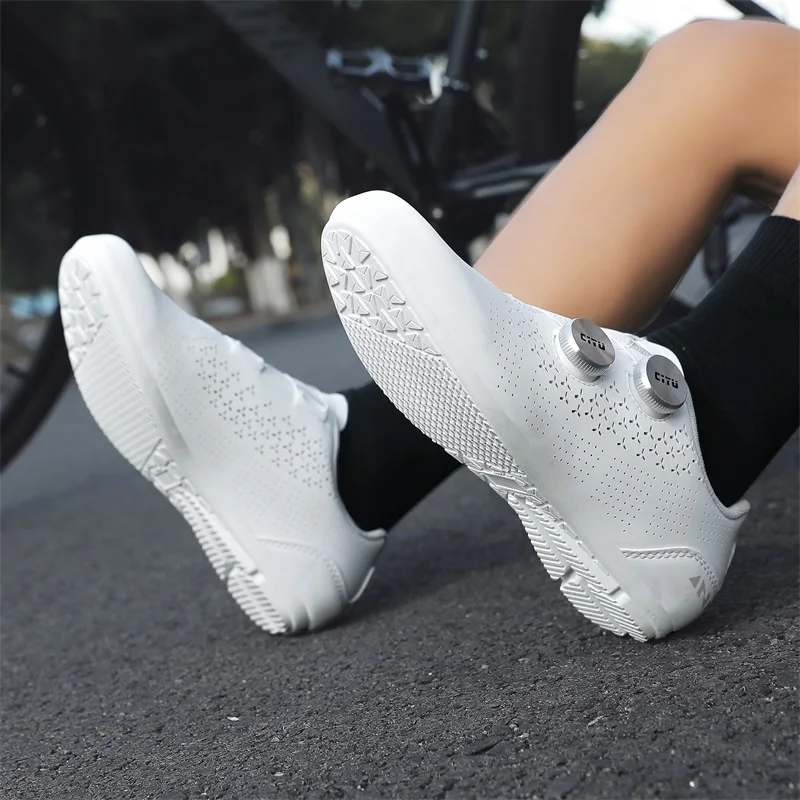 Herren Fahrradschuhe Radsport Schnellverschluss-Schuhe MTB Rennrad Unisex Profi-Rennschuhe Modische Gummi-Flachschuhe – Detail 32