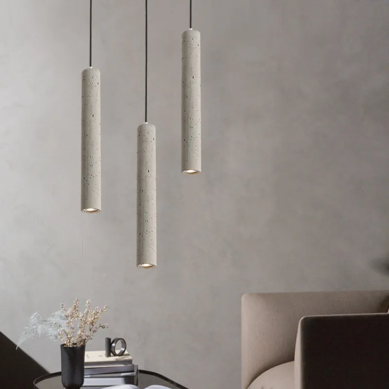 Nordic modern cement pendant lamp bedroom bedside restaurant bar island coffee shop corridor led hanging light indoor lighting