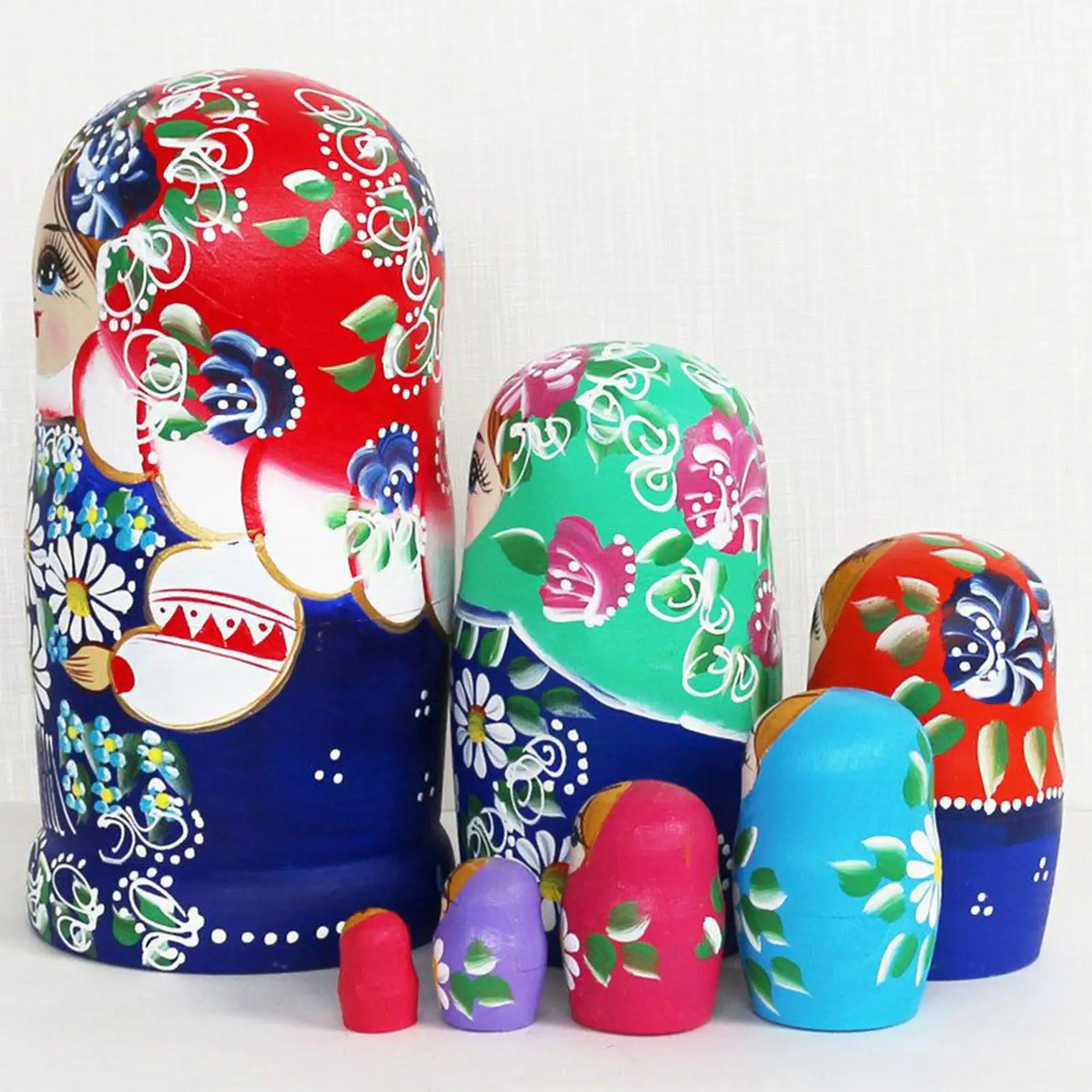 

Русские матрешки, 7 шт., деревянные ромашки, украшение для столешницы, декоративные штабелируемые куклы для детей, подростков, взрослых, коллекционеров
