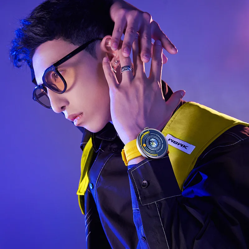 Mark Fairwhale marca moda creativa senza puntatore design orologio al quarzo per uomo sportivo cinturino in silicone impermeabile orologi a globo da uomo