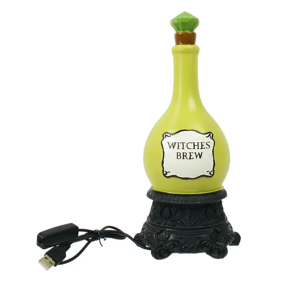 Solid Resin Resin Cauldron Light Fine Workmanship Warm Glow Light Witch Cauldron Decor Stable Standing Compact Mini Size