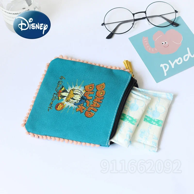 Disney Donald Duck New Women's Coin Purse Fashion Large Capacity Storage Bag Luxury Brand High Quality Canvas Zipper Coin Purse