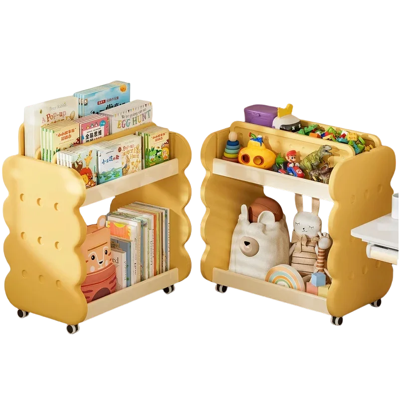 Large Desk Side Bookshelf Organizer Mobile Document Storage Rack Bookshelf Desk Storage Shelf Kid Picture Book Home Organizer