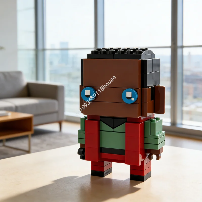 116 Piezas MOC Lt Cmdr Geordi La Forge Brickheadz, Bloques de Construcción de Modelos, Arquitectura, Regalos de Navidad, Juguetes Creativos DIY, Idea de Ladrillos