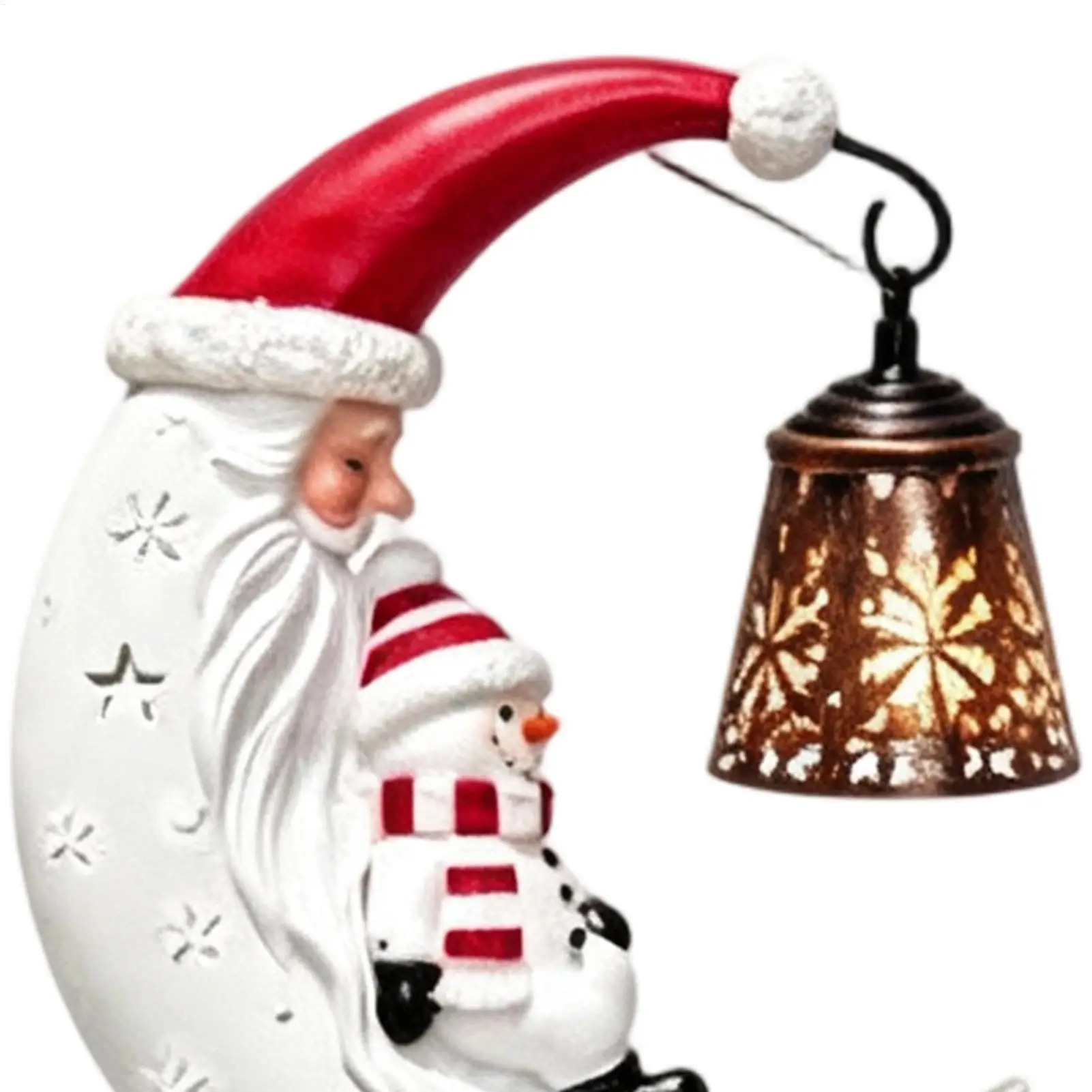 Christmas Solar Lights Decorative Santa Moon Snowman Lamp Solar Stake Lights For Patio Lawn Path Backyard Garden Walkway Flower