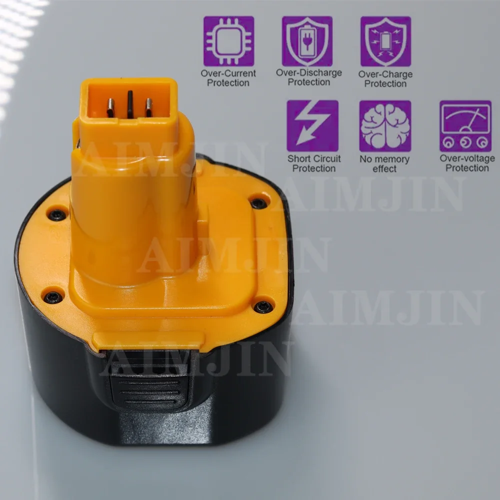 4800mAh 9.6V For Dewalt Ni-MH Battery DE9061 DE9062 DW9060 DW9061 DW9062 EZWA DE9036 29 4800mAh