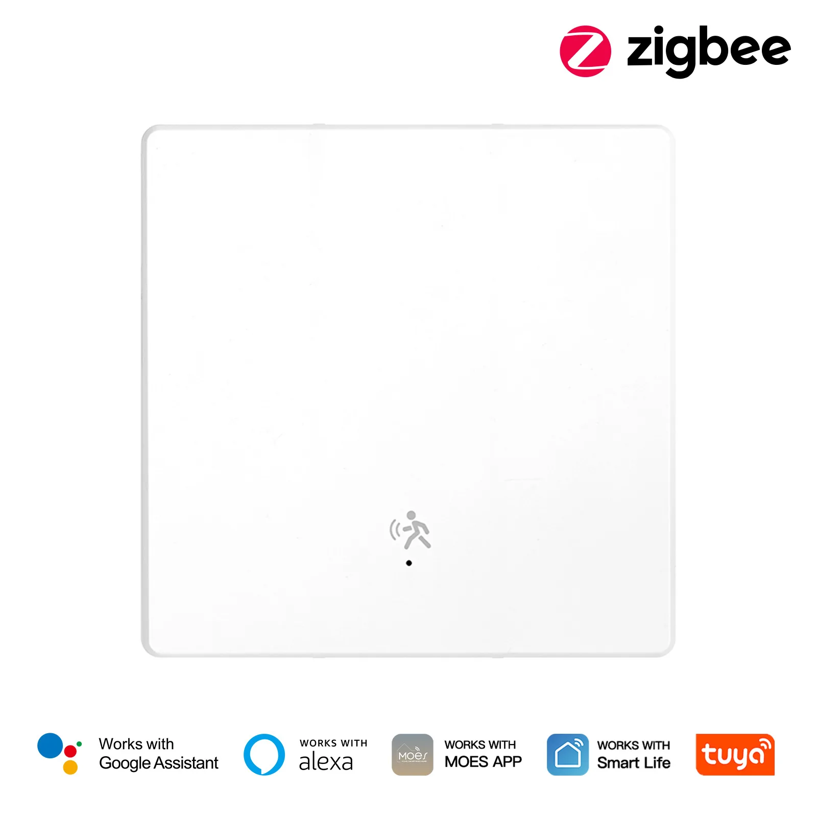 

MOES Tuya Zigbee Smart Human Presence mmWave Radar Detection Wall Light Switch Work with Alexa Google Home Neutral Wire Optional